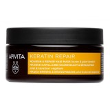 Mască de păr Apivita Keratin Repair Nourish &amp; Repair cu miere și keratină vegetală, 200 ml
