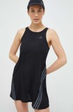 Adidas Performance rochie culoarea negru, mini, evazată
