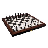 Tabla de sah si table, 37 x 37 cm, lemn rezistent, piese plastic