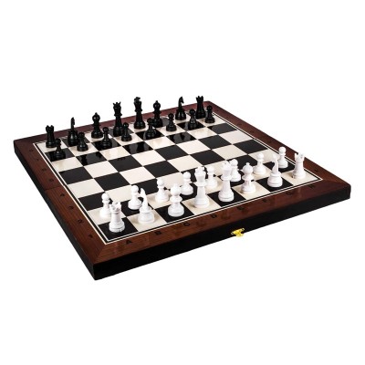 Tabla de sah si table, 37 x 37 cm, lemn rezistent, piese plastic foto