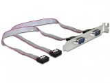 Bracket cu 2 porturi serial 1:1, Delock 89083