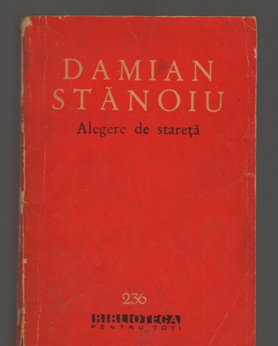 C8923 ALEGERE DE STARETA - DAMIAN STANOIU