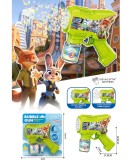 Pistol Baloane Zootopia | Jucarie Automata pentru Sapun | Copii peste 3 ani | Materiale Netoxice | Alimentare 4xAA