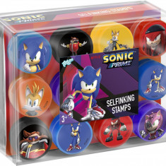 Set 12 stampile cu Sonic Prime ,cu tus propriu