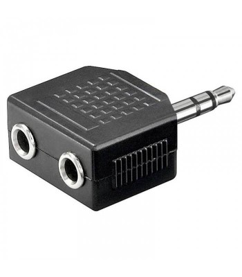 Adaptor Jack 3.5 mm stereo la 2x 3.5 mm stereo mama Goobay foto