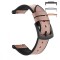 Curea hibrid piele-silicon, compatibila Huawei Watch Fit 2, cu adaptor dedicat, Kobi Pink