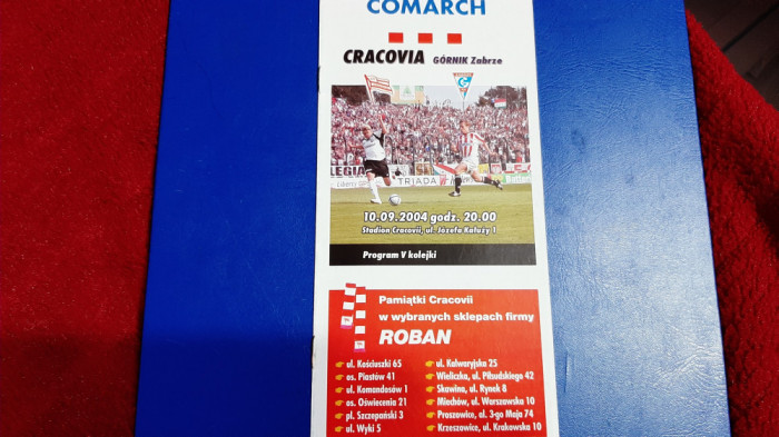 program KS Cracovia - Gornik Zabrze