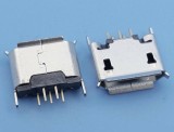 MUFA MICRO-USB 5PIN, INSTALARE PUSH-THROUGH, VERTICAL 614105150721 W&Uuml;RTH ELEKTRONIK