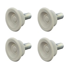 Picior pentru mobila &Oslash; 28 mm, filet M6 x 12 mm, gri, 4 buc / set