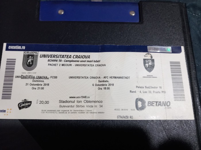 Bilet U Craiova - Hermannstadt