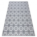 Covor Argent - W4949 Flori feh&eacute;r / sz&uuml;rke, 160x220 cm, Dreptunghi, Polipropilena