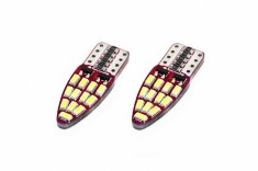 Set becuri auto cu LED CANBUS T10e W5W 24 SMD Alb 12V foto