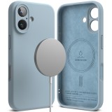 Husa pentru iphone 16 plus - ringke silicone magnetic magsafe - blue