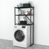 Raft baie de sine statator 160x66x34cm metal pal negru/negru marmorat [en.casa] HausGarden Leisure, [en.casa]