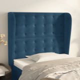 Gossi tablie pat cu aripioare albastru inchis 83x23x118/128cm catifea