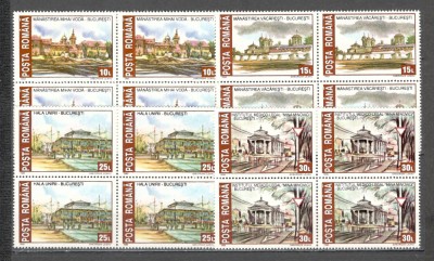 Romania.1993 Cladiri istorice distruse bloc 4 ZR.890 foto