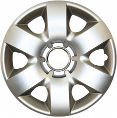 Set capace roti 14 inch tip Renault, culoare Silver 14-215 foto