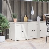 vidaXL Dulap pentru bucătărie de exterior Alb 106x55x64 cm Lemn de pin solid