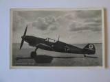 Carte postala/fotografie originala avion german vanatoare Messerschmitt Bf 109, Germania, Necirculata