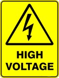Sign high voltage