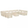 Set mobilier gradina paleti, 10 piese, lemn de molid tratat