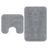 VidaXL Set covorașe baie, 2 buc., gri, textil