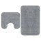 vidaXL Set covorașe baie, 2 buc., gri, textil