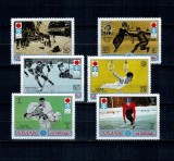 Ajman 1971 - Jocurile Olimpice Sapporo, sport, serie dantelata neuzata