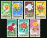 Set 7 timbre Mongolia 1988 &ndash; Soiuri de trandafiri și flori ornamentale