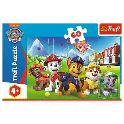 PUZZLE TREFL 60 PIESE PATRULA CATELUSILOR CATEII IN IARBA foto