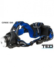 Lanterna cap TED Electric 1 LED CREE 10W zoom include 2 acumulatori 18650 Li-Ion incarcator retea si auto FL-19-L2 foto