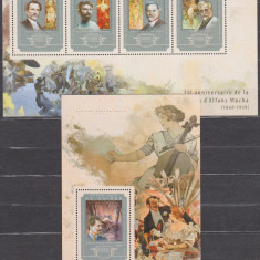 DB1 Pictura Guineea Art Nouveau Alphonse Mucha MS MNH