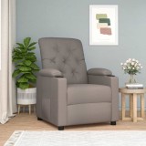 vidaXL Fotoliu rabatabil, gri taupe, material textil