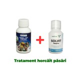 Pachet tratament horcăit păsări, iepuri și viței 100ml Herba Top Pneumo + Solvit Respiro