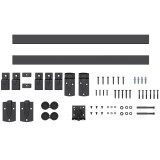 HOMCOM Set feronerie uși glisante pentru sarcină mare, 183 cm, Negru, pentru uși individuale | Aosom Romania