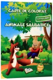 Carte de colorat cu abtibilduri - Animale salbatice |, Ars Libri