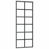 Cumpara ieftin Usa glisanta, negru, 76x205 cm, sticla ESG si aluminiu