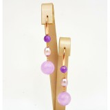 Cumpara ieftin Cercei Dream din ametist și perle