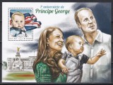 Guineea - Bissau 2014- Prima aniversare de nașterea prințului George, Colita,MNH