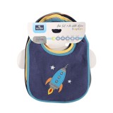 Cumpara ieftin Set 7 bavete, Lorelli, bumbac si peva, 30 x 19 cm, inchidere cu banda velcro