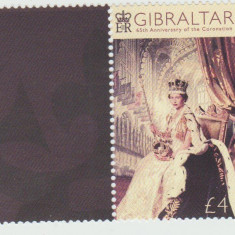 GIBRALTAR 2018 Regina Elizabeth -65 ani de la incoronare- Serie 1timbru Mi.1856