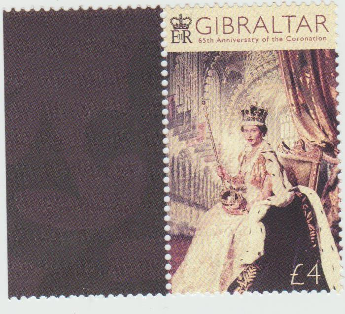 GIBRALTAR 2018 Regina Elizabeth -65 ani de la incoronare- Serie 1timbru Mi.1856