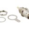 Conector BNC soclu mamă 50&Omega; PTFE aurit pentru lipire