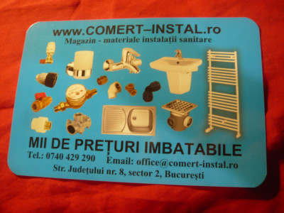 Carte Postala Reclama Comerciala - www Comert-Instal.ro foto