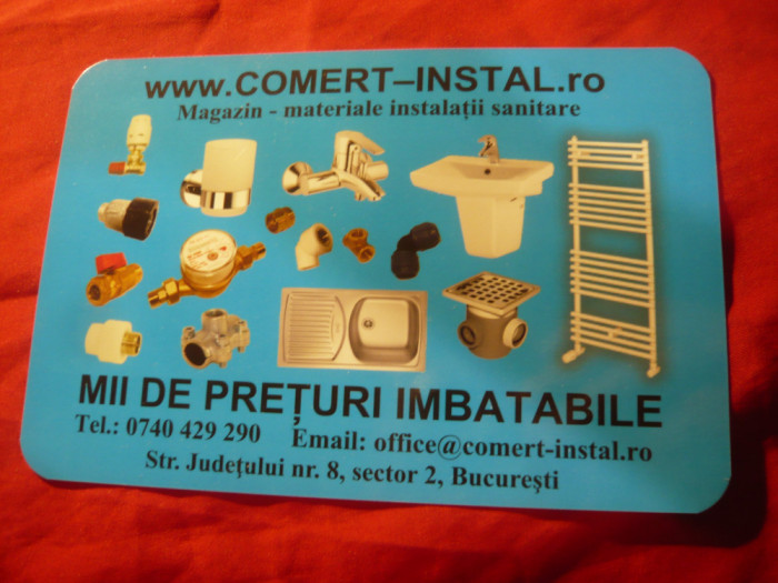 Carte Postala Reclama Comerciala - www Comert-Instal.ro