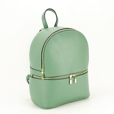 Rucsac dama din piele naturala B-9990 124 Verde menta