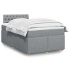 VidaXL Pat box spring cu saltea, gri deschis, 120x190 cm, textil 3286626