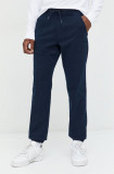 Abercrombie &amp; Fitch pantaloni barbati, culoarea albastru marin