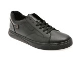 Pantofi sport RIEKER negri, B9912, din piele naturala