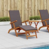 vidaXL Șezlong pliabil și culisant 2 pcs Gri &icirc;nchis 3415403